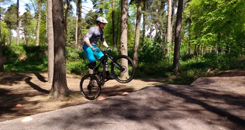 Jumping a Mountain Bike